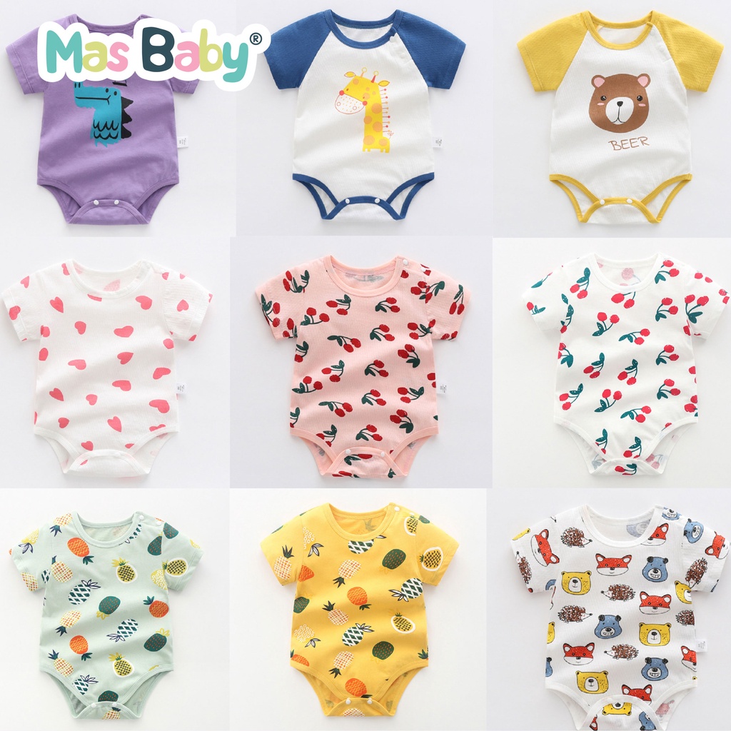 Mas Baby Unisex Baby Rompers Newborn to 24 Months 100 Cotton