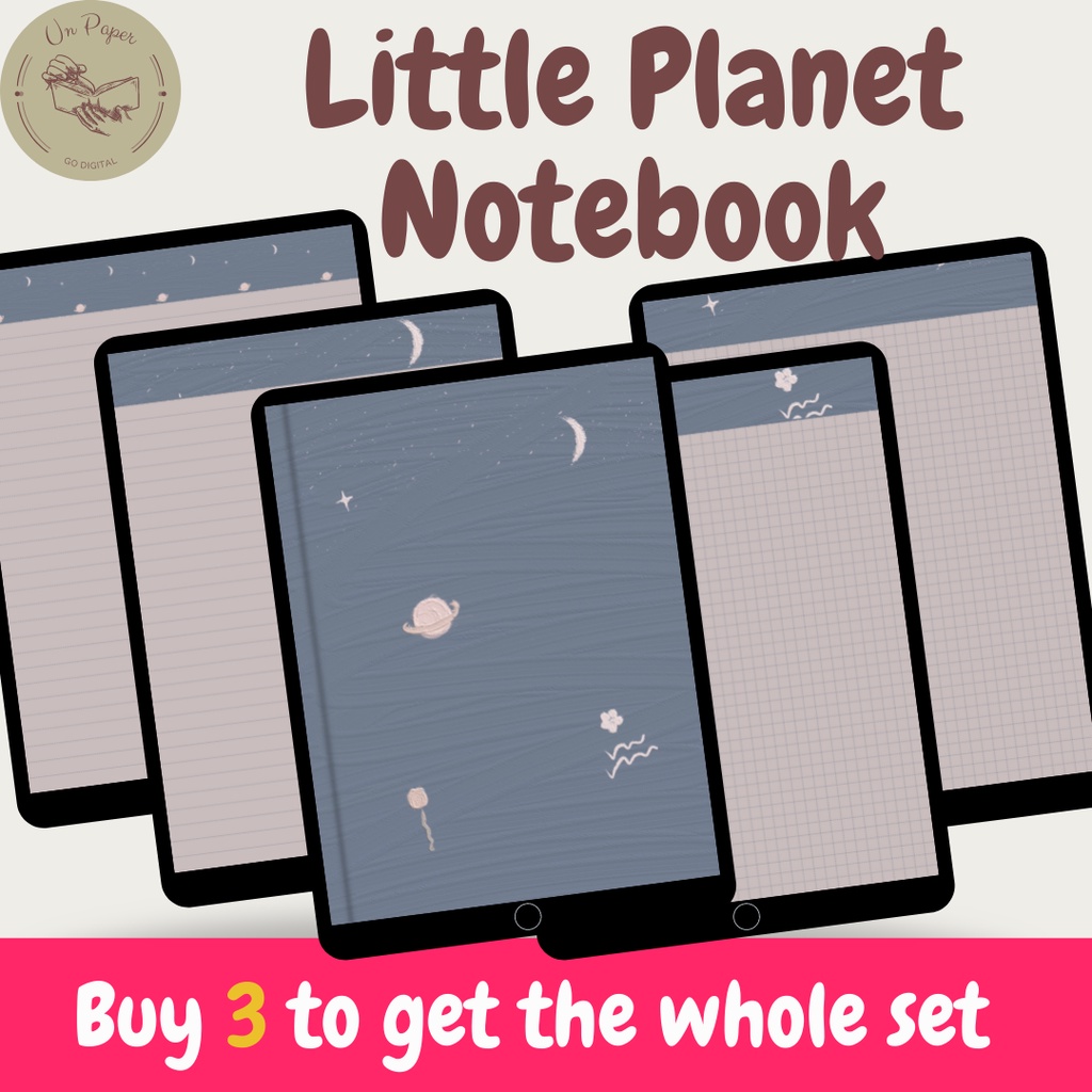 Little Planet Digital note-taking template goodnotes notability ...