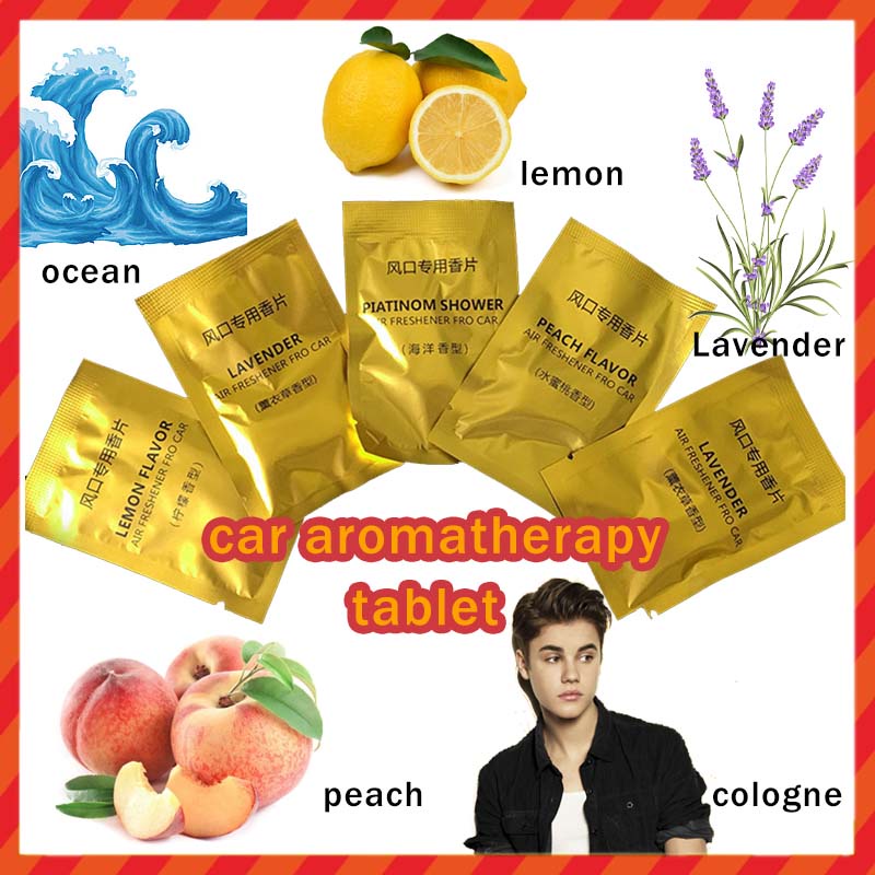 Car Air Freshener Tablet Air Vent Clip Replace Aroma Cotton Pads