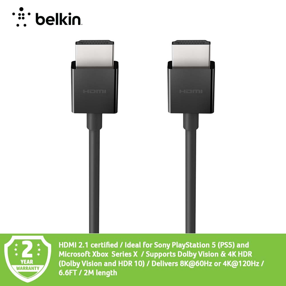 Belkin AV10175bt2MBLK Ultra HD High Speed HDMI 2.1 Cable 2M Shopee