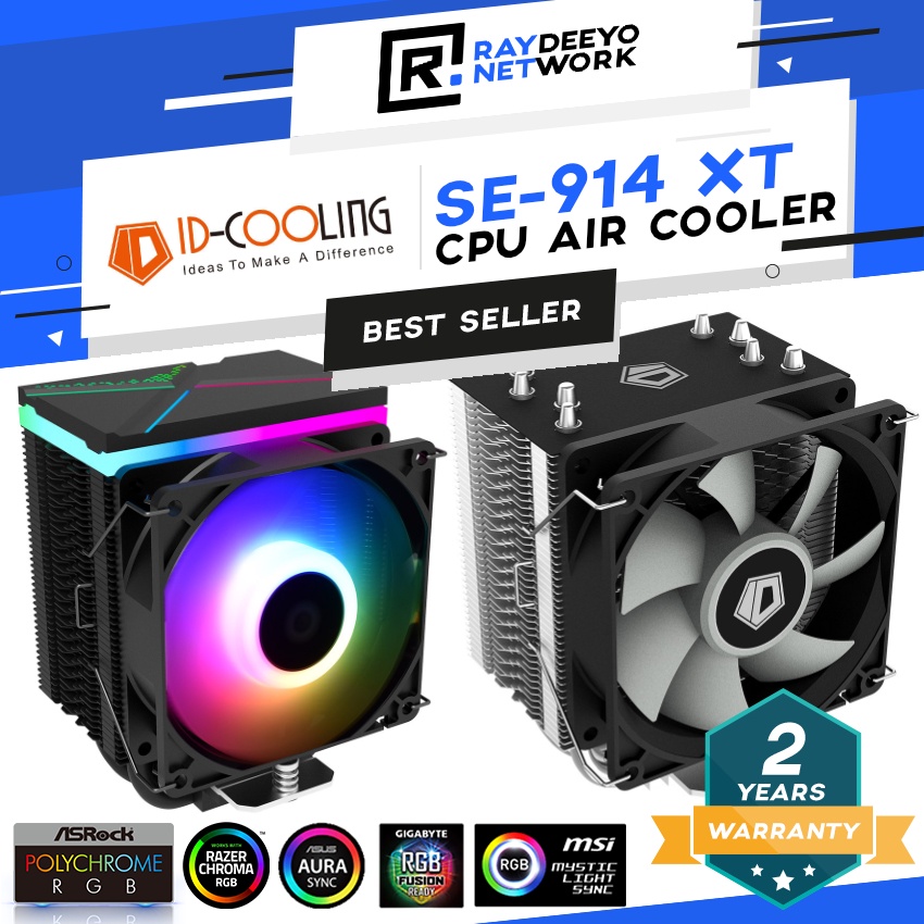 ID-Cooling SE-914 XT ARGB V2 / SE-914 XT Basic V2 CPU Air Cooler ...