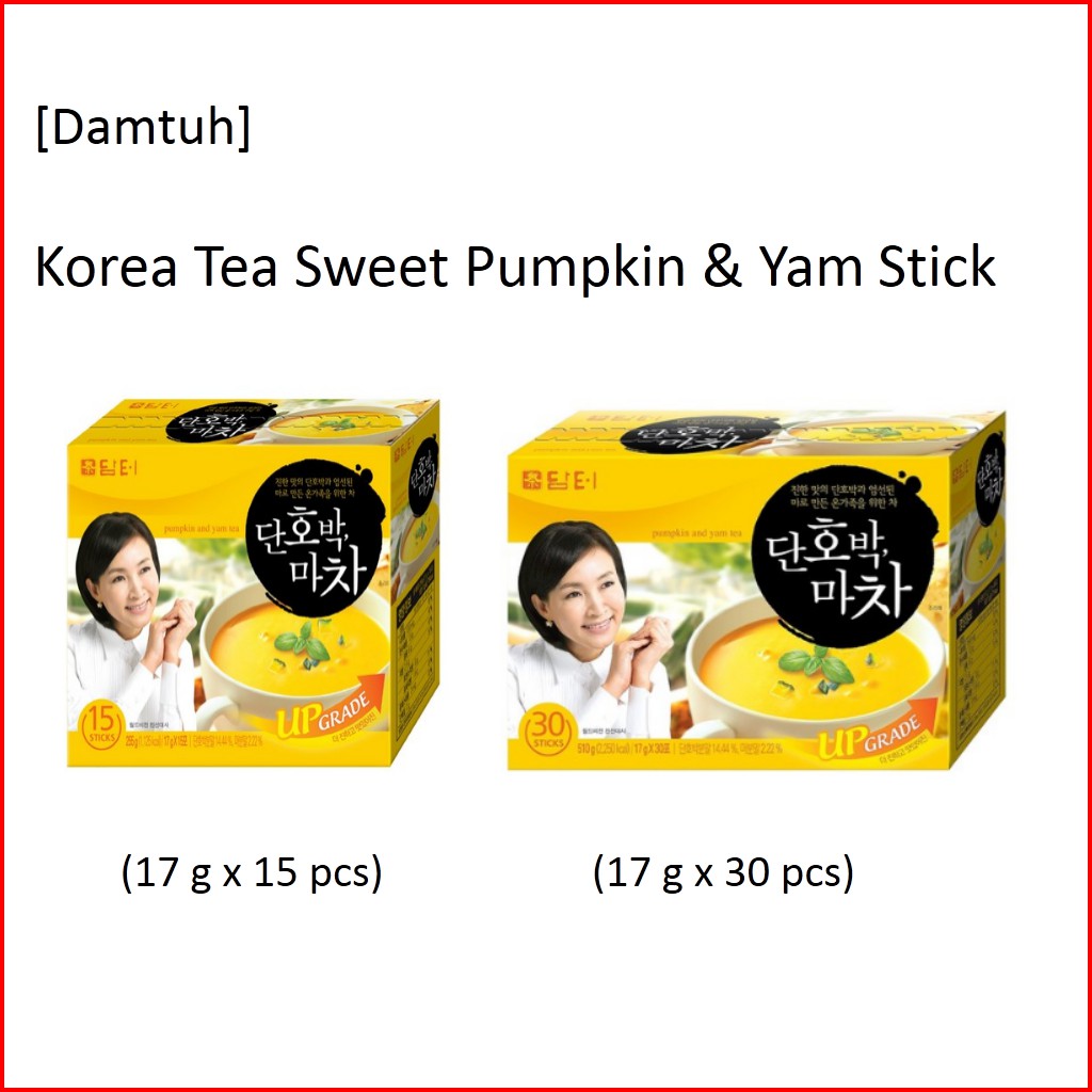 [Damtuh] Korea Tea Sweet Pumpkin & Yam tea Stick (17 g x 15 pcs / 30 ...