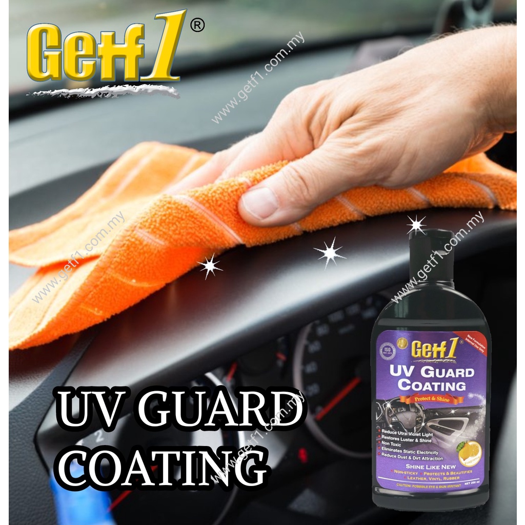 GETF1 UV Guard Coating interior care pengilat dashboard kereta plastic