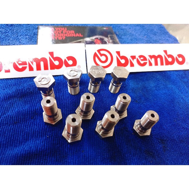 Brembo brake banjo bolt M10 X 1.0mm thread. Brek Pam & caliper skru