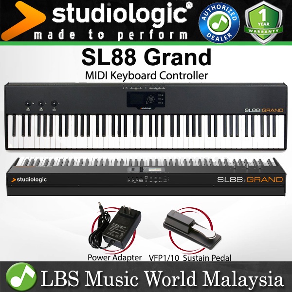 Studiologic SL88 Grand 88 Key Grand Wood Hammer Action MIDI Keyboard