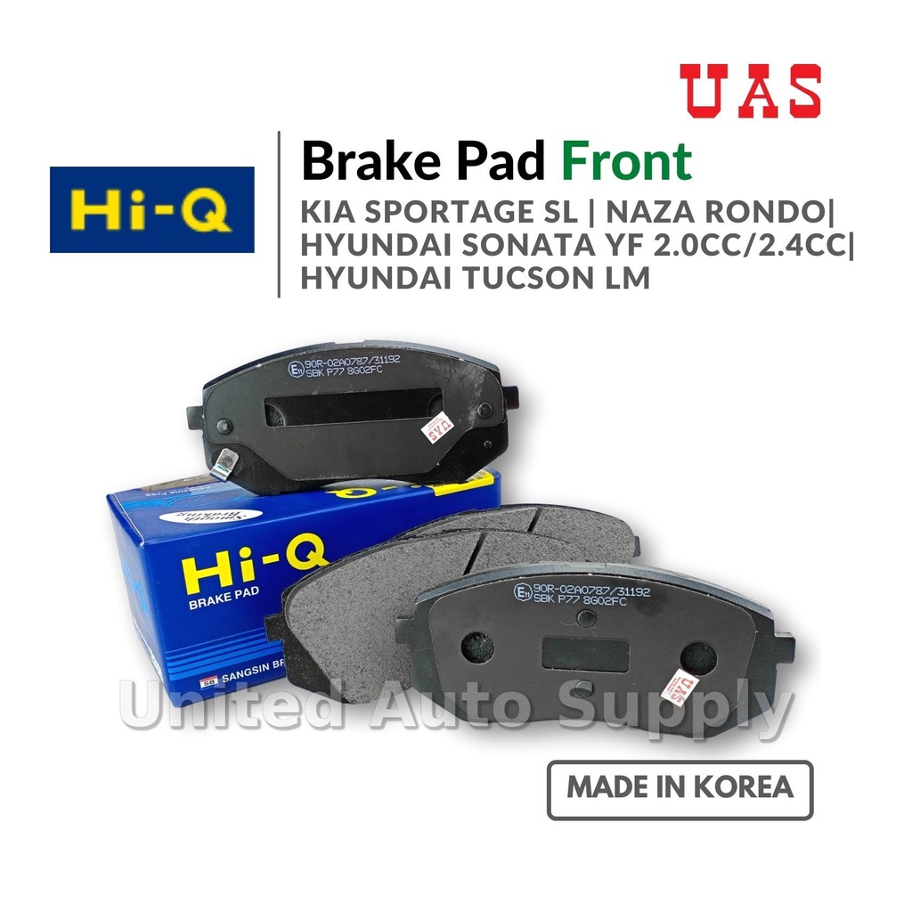 Hi-Q SANGSIN Brake Pad Front SP-1196 For Naza Rondo Kia Sportage SL ...