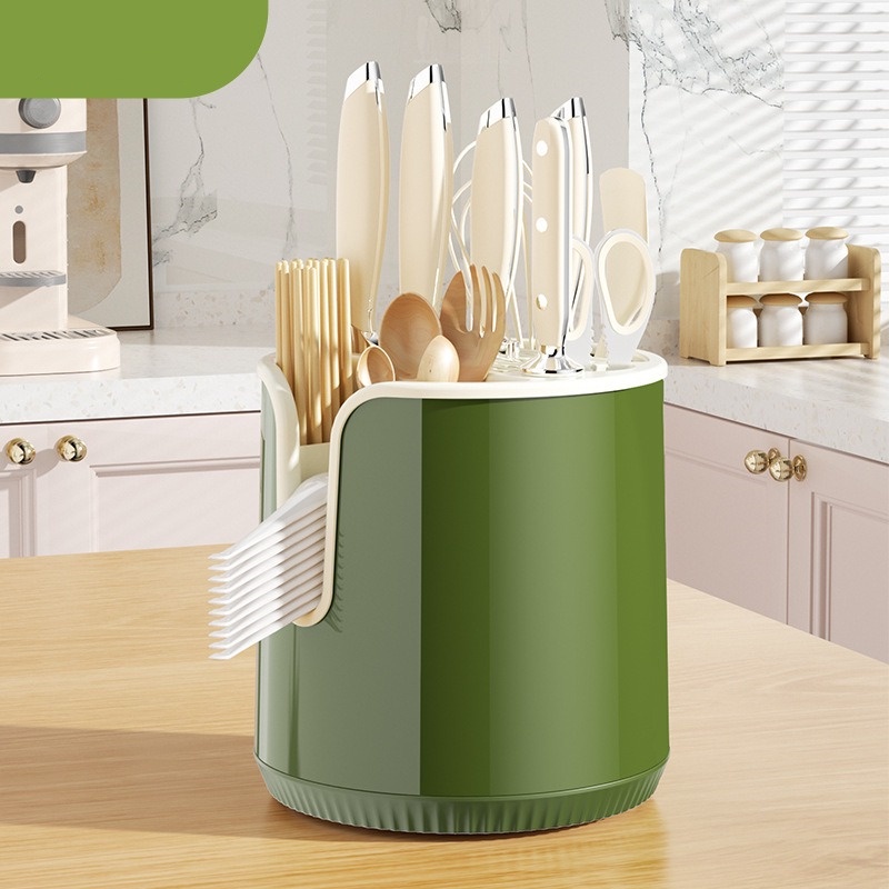 Kitchen 360° Rotary Knife Rack Knife Holder Tableware Holder Storage