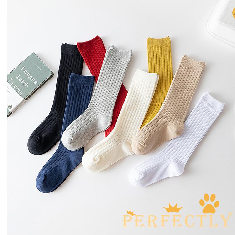 Baby Knee High Socks Toddler Cotton MidCalf Socks Kids Girl Winter Knit Cotton Socks For Little Girls With Ruffle Edge