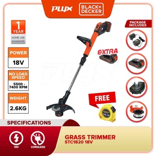 BLACK+DECKER 18V Cordless 28 cm String Grass Trimmer 2.0Ah Lithium-Ion  Battery 