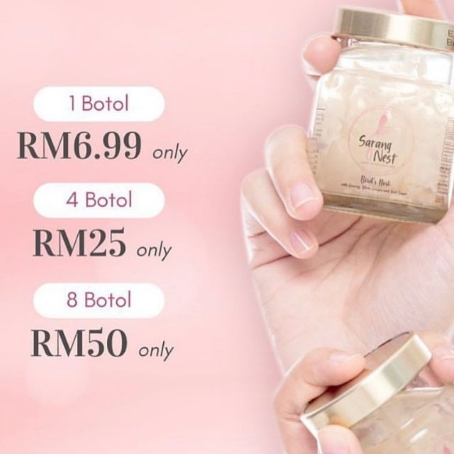 Minuman khasiat Bird nest drink "Sarang o Nest" Shopee Malaysia