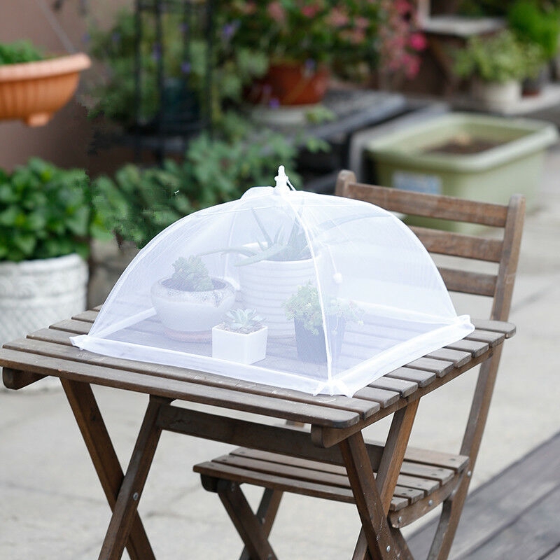 Collapsible Food Cover Umbrella Protector BBQ Party Pop Up Mesh Fly ...