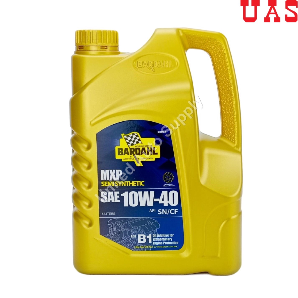 BARDAHL 10W40 SAE Semi Synthetic MXP Engine Oil (4 Liter) | Shopee Malaysia