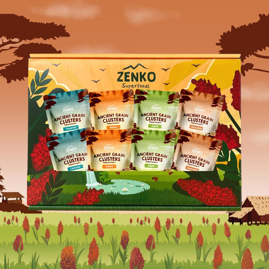 ZENKO Superfoods Ancient Grain Clusters Bundle Halal Gift Box (8 Packs ...