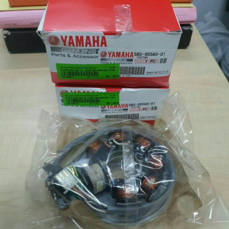 STATOR / FUEL COIL WITH PLATE Y125Z ORIGINAL YAMAHA JAPAN (5BU-85560-01 ...