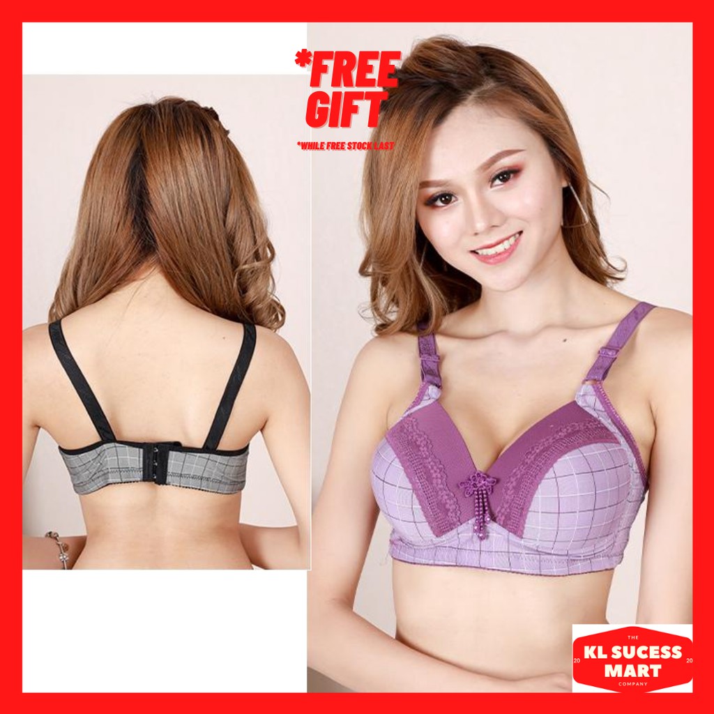 klsucess CHECKERED PLUS SIZE FULL CUP BRA/Size 36-42 Full Cup Bra