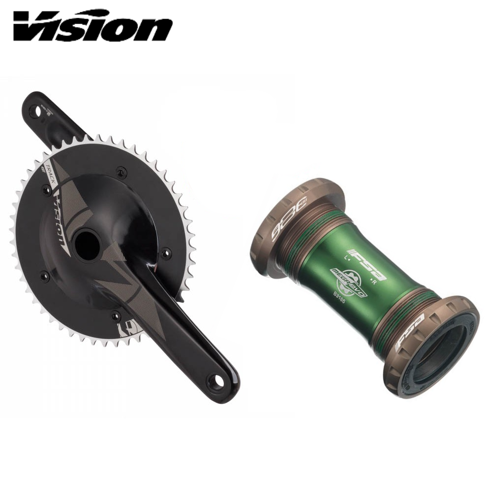 VISION NS TRACK CRANK SET 165mm x 48T/49T FIXED GEAR WITH FSA BB