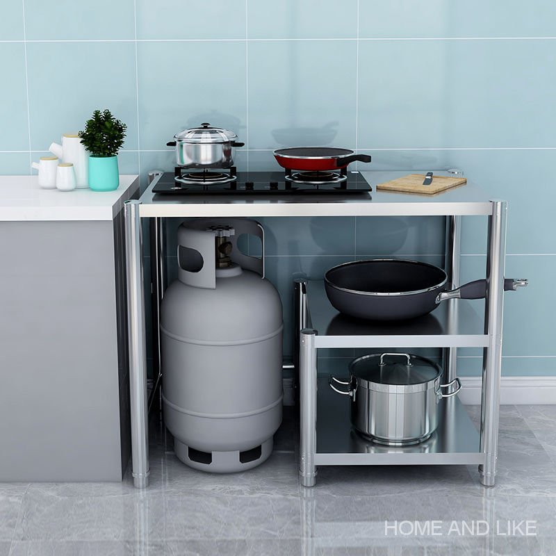 Gas Stove Gas Stove Shelf Stainless Steel Kitchen Storage Rack Storage