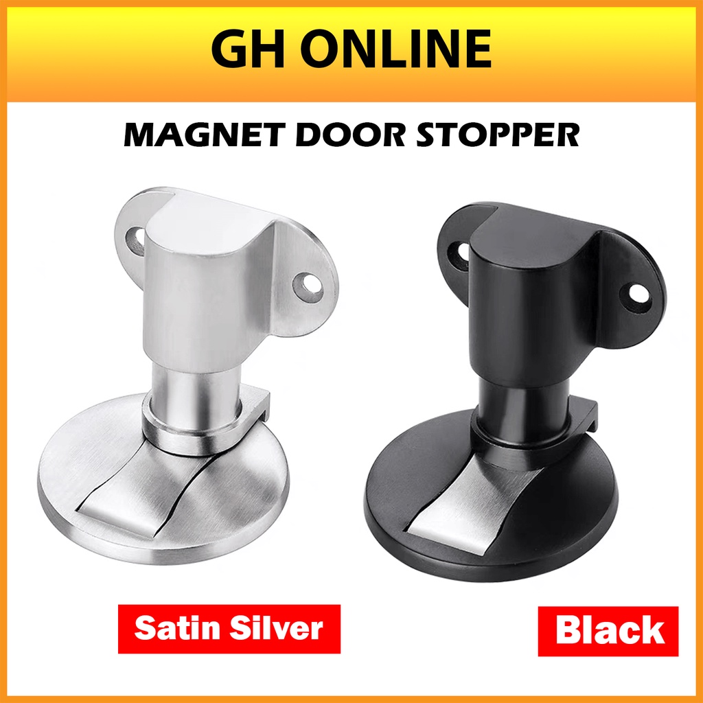 DOOR STOPPER BLACK / SATIN SILVER DOOR STOPPER FOR FLOOR