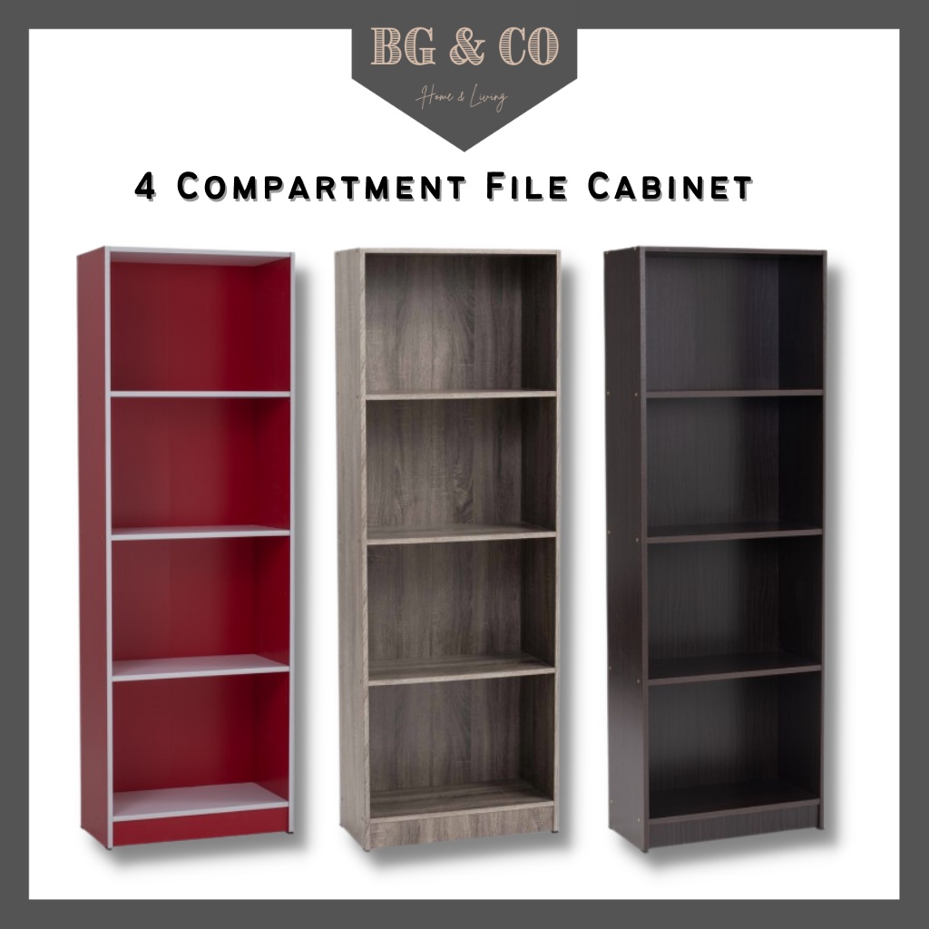 EKO 4 Hole Display Cabinet File Cabinet Book Rack Bookshelf Cupboard ...
