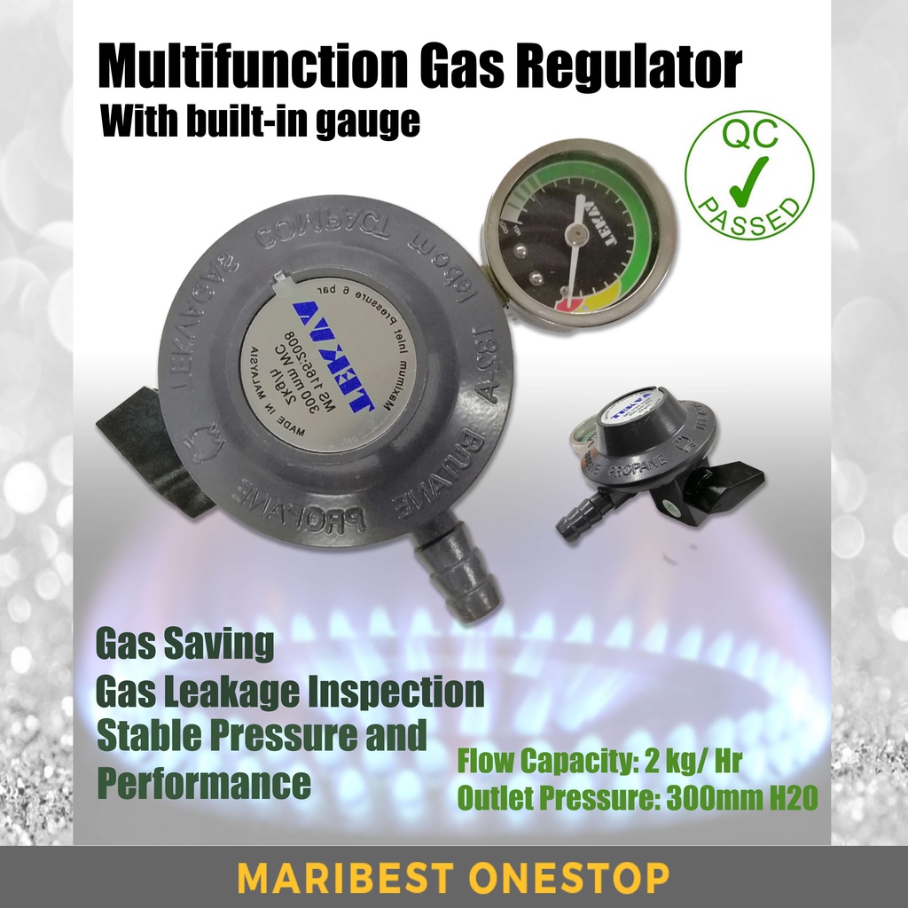 Multifunction Gas Regulator With Pressure Gauge/Low Pressure Gas