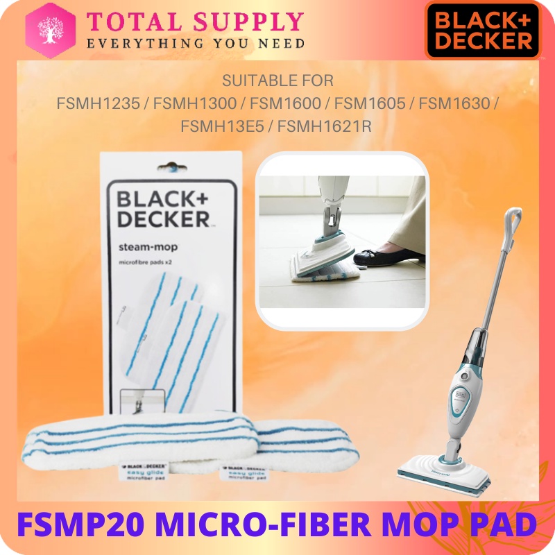 FSMP20 BLACK DECKER 2PCS Steam Mop Pad Replacement For FSM1605