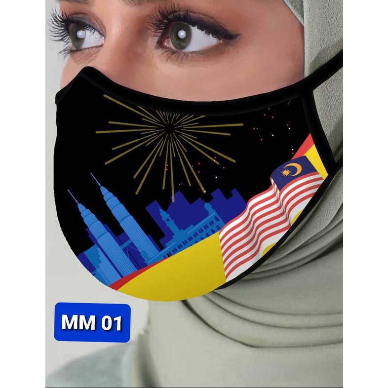 Face Mask Washable Fabric Topeng Pelitup Muka Headloop Earloop Tema ...