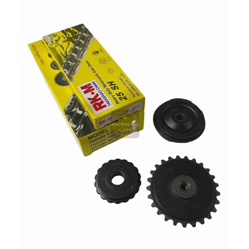 100% ORIGINAL RKM RK-M TIMING CHAIN KIT SET FOR WAVE100 EX5 DREAM W100 ...