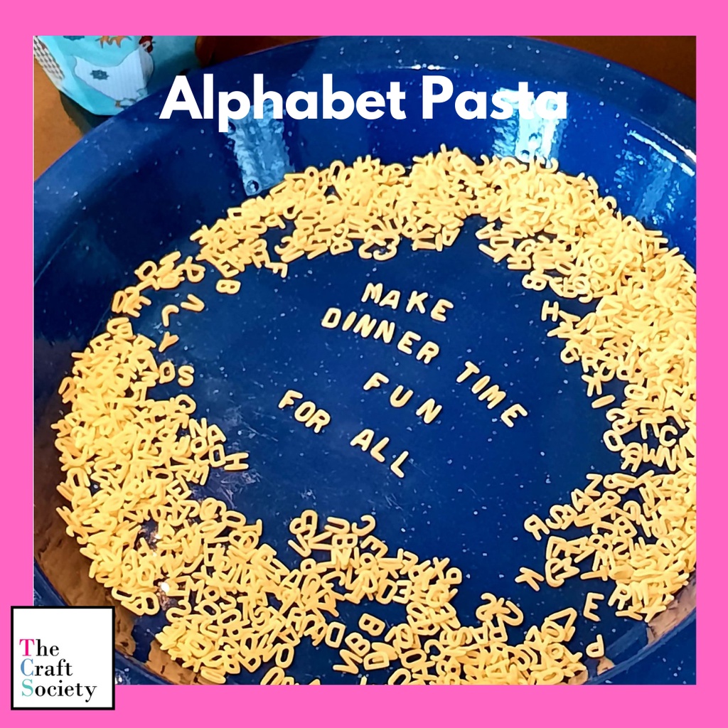 ALPHABET PASTA DIY RAINBOW PASTA MESSY SENSORY PLAY NON TOXIC KIDS
