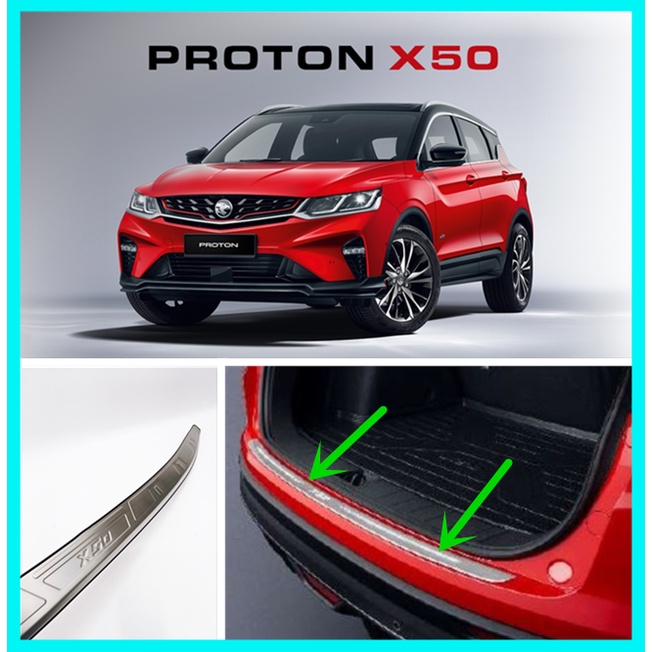 PROTON X50 Rear Bumper Guard Trunk Protector Stainless Steel | Shopee ...
