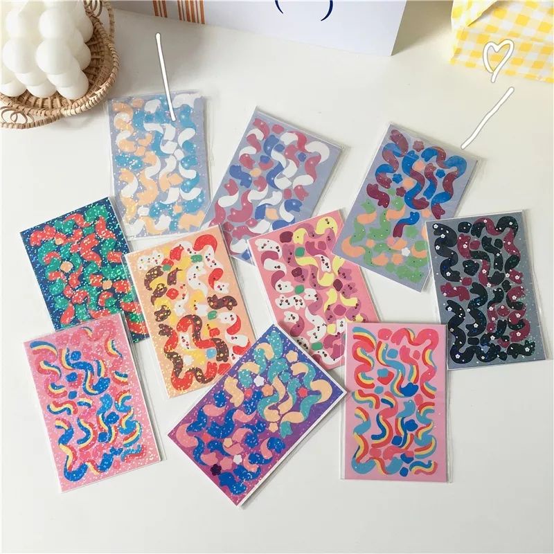 1 Sheet of Polco Hologram Bling Bling Photocard Journal Album KPop ...