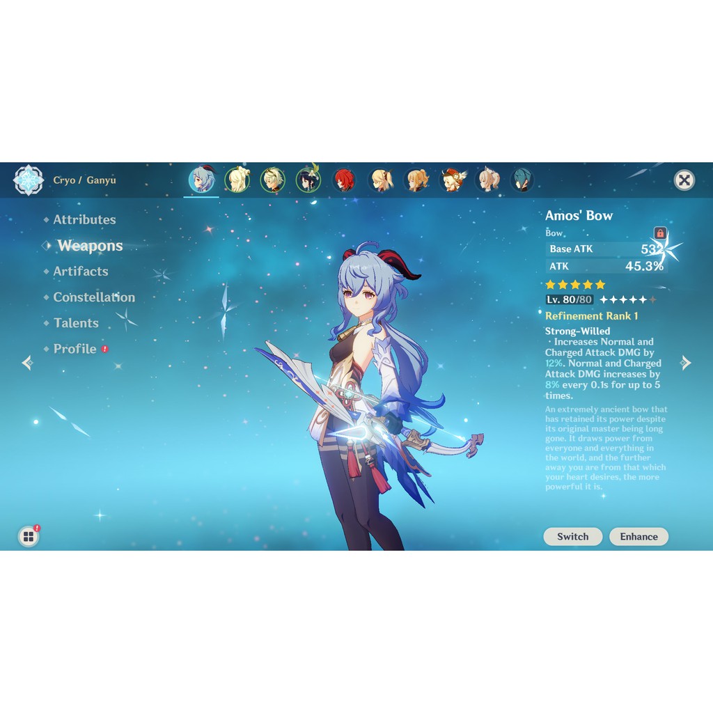 Compte Genshin Impact AR 54 Avec +20 Personnages 5 étoiles - Serveur EU, PlayStation 4