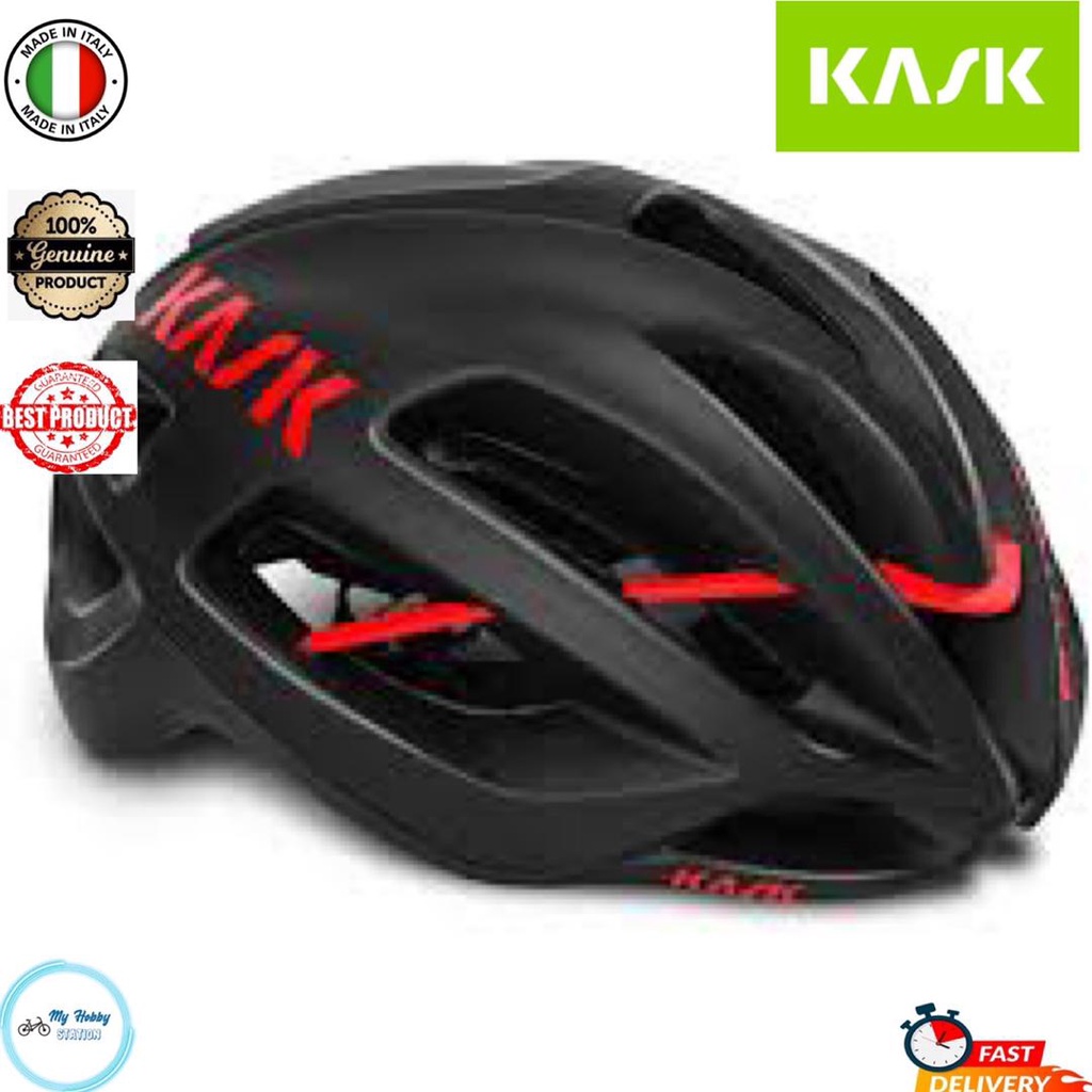 Kask protone hot sale black red