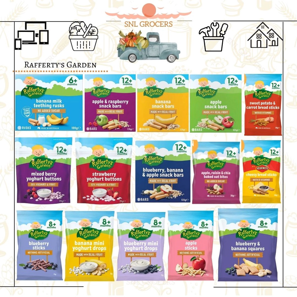 [AUS] Rafferty's Garden Baby (Snacks Bar / Teething Rusks / Yoghurt