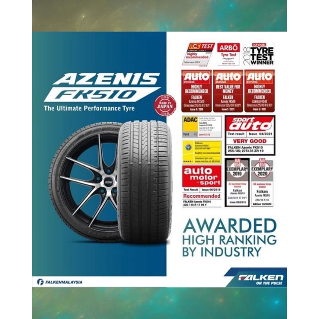 225/55R19 99W (SUV) Falken Azenis FK510 Ultra High Perfomance