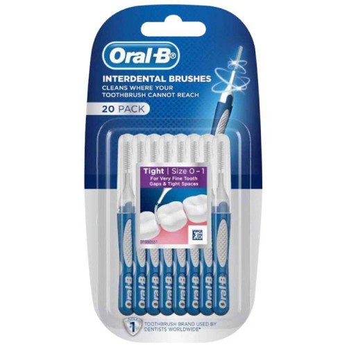 OralB Interdental Brushes 20 pack (Size 01 for very fine tooth gaps and tight spaces) Shopee