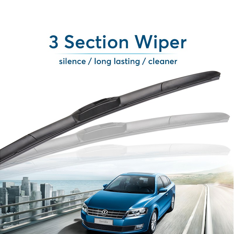 Collab 1pc Universal 3 SECTION WIPER Rubber BONELESS ADVANCE SOFT HONDA ...