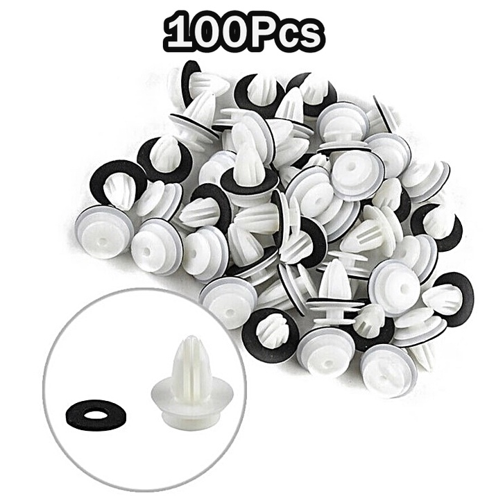 100pcs Car Fastener Clip Bumper Trim Kit Car Push Pin Rivet 9mm Door Panel Board Clip Wira Saga 5251