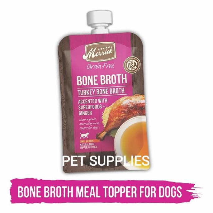 Best Products) Merrick Meal Topper For Dogs Turkey Bone Broth Grain