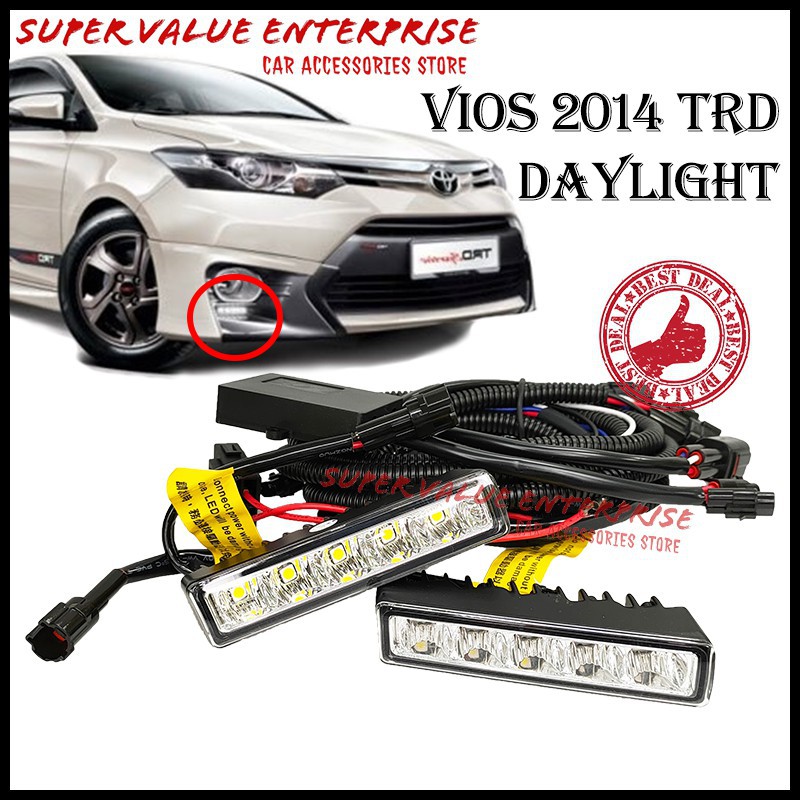 Toyota Vios 2014 Led daytime Running Light Daylight TRD with EC Shopee Malaysia