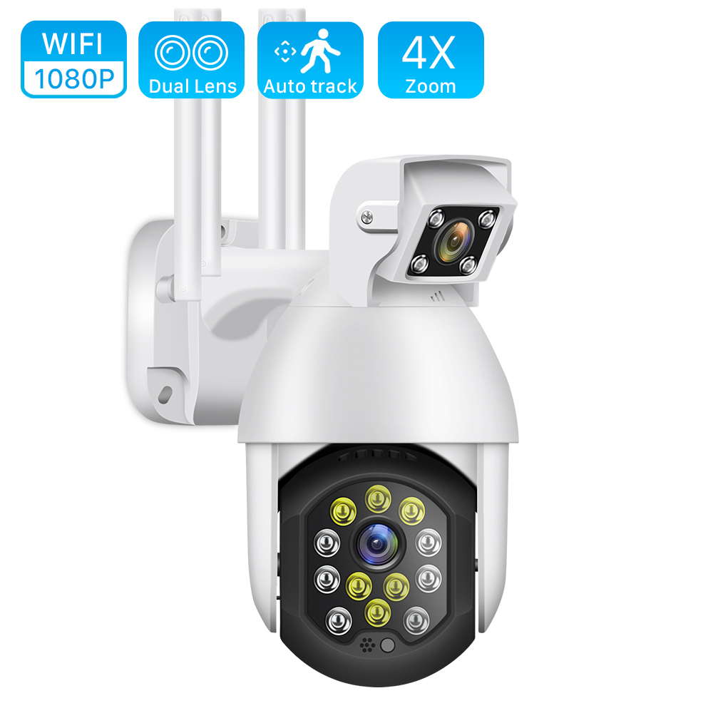 ANBIUX 1080P Dual Lens PTZ CCTV Camera Wifi Outdoor Motion Detection ...