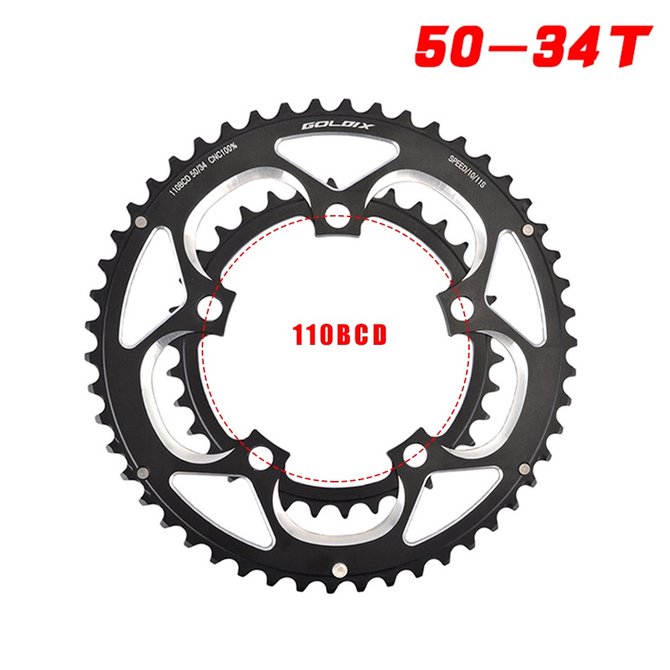 Road Bike Chainring 110BCD 50T/34T Tooth Plate 20s22speed