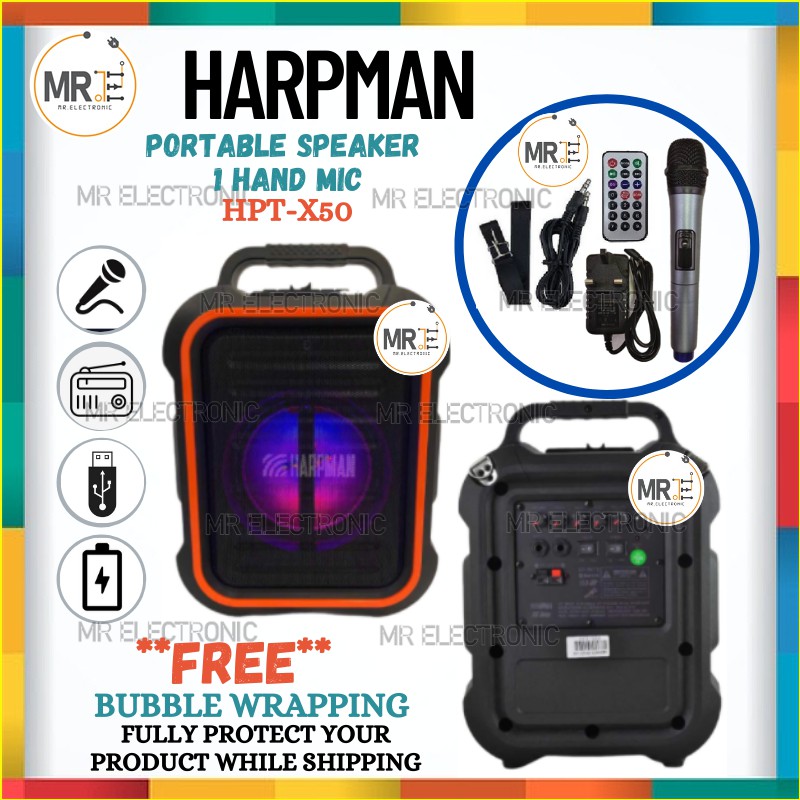 [FREE BUBBLE WRAPPING] HARPMAN X50 Portable Speaker ( 1.H.H / Bluetooth