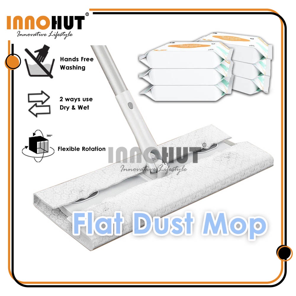 Innohut 360° Rotation Dry / Wet Electrostatic Dust Removal Paper Flat ...