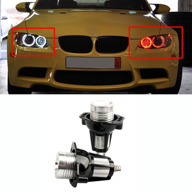 2x Red Angel Eyes LED Halo Lights – For BMW E90 E91 328i 330i 335i – 6000K Cold White 5 thumbnail image