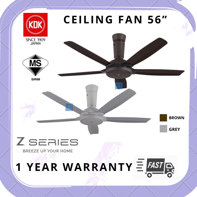 KDK Z SERIES CEILING FAN REMOTE CONTROL 5 BLADES 56” K14YZ/K14XZ (PBR