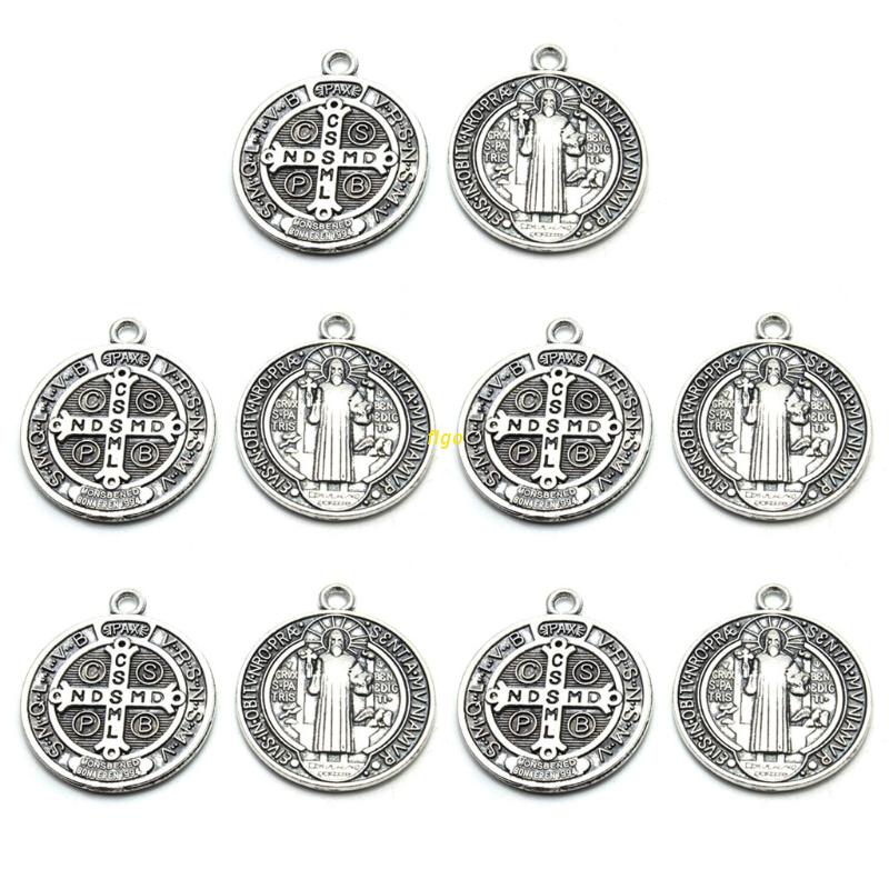 flgo 10 Pieces Saint Benedict Evil Protection Medal Protection Prayer