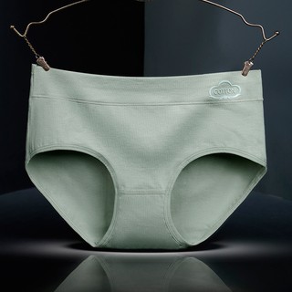 MOREK】Women's Cotton Panties Mid-waist Antibacterial Underwear Plus Size  M-2XL Seluar Dalam Wanita