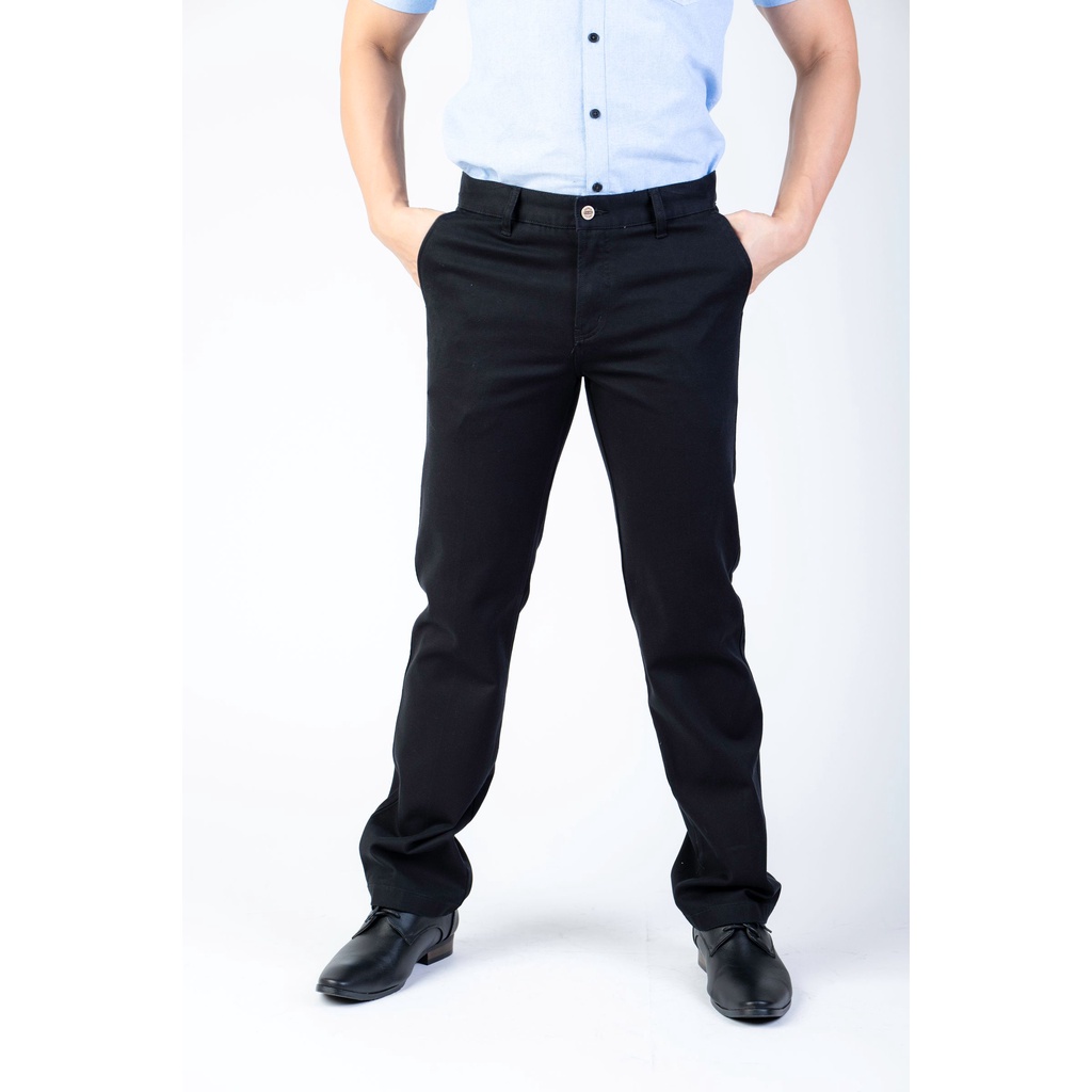 Dapper MenSlim Fit Long Pants Cotton BlackC30281BS Shopee Malaysia