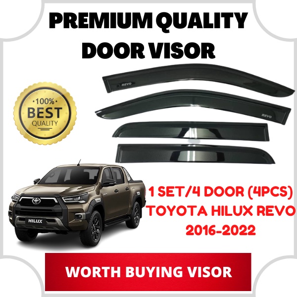 TOYOTA HILUX REVO/ROGUE 2016-2022 Premium door visor Air Press Window ...