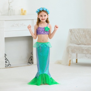 Mermaid Gown for Kids Girl Mermaid Theme Dress Ruffle Mermaid Skirt ...